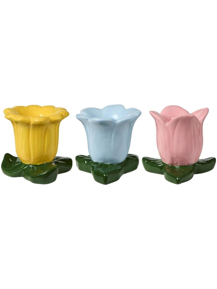 Kerzenhalter Set Blume 3er in diverse