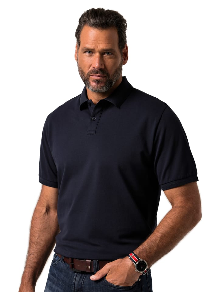 Poloshirt in klassisch Schwarz
