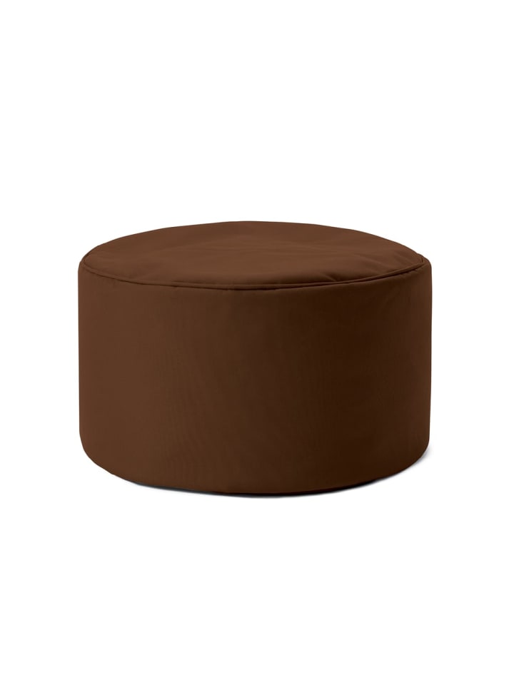 Sitzsack-Hocker Pouf rund 50l braun Braun