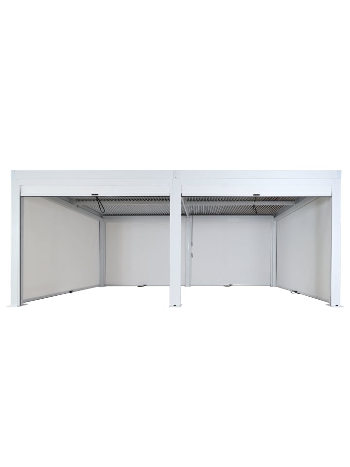 Pergola L46 11cm-Alu-Gestell, sturmfest, Weiß