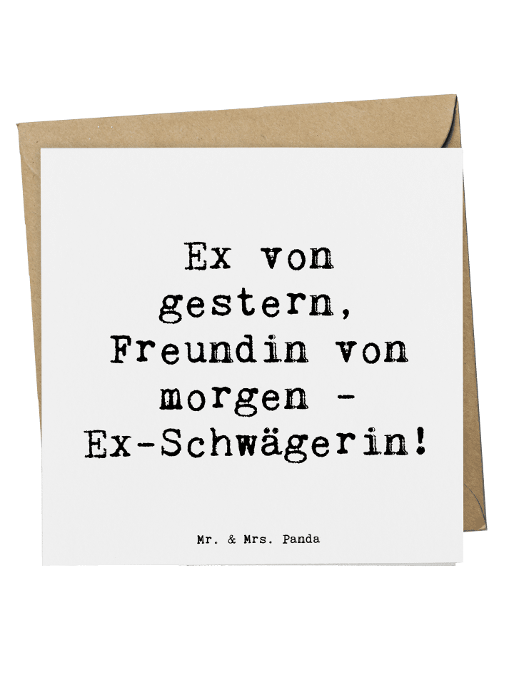 Deluxe Karte Ex-Schwägerin Überrascht mit Spruch in Weiß