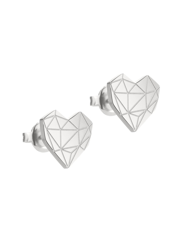 Ohrstecker The Broken Heart in silber