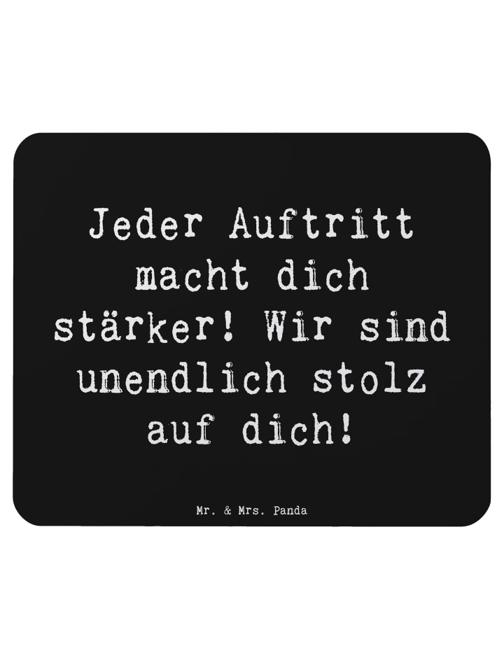 Mousepad Spruch Vokale musikalische Auftritte m... in Schwarz