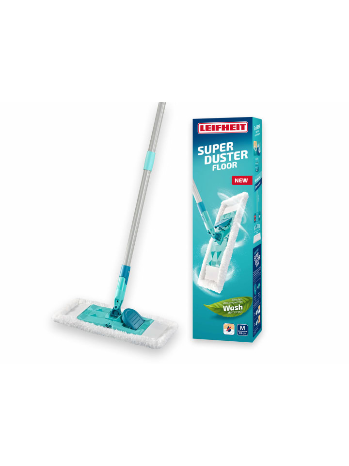 Staubwischer SUPERDUSTER Floor türkis grau weiß 39,0 x 16,0 x 146,0 cm