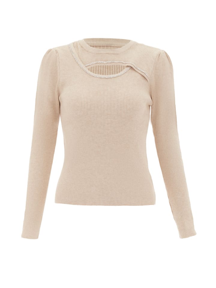 Damen Strickpullover in Beige