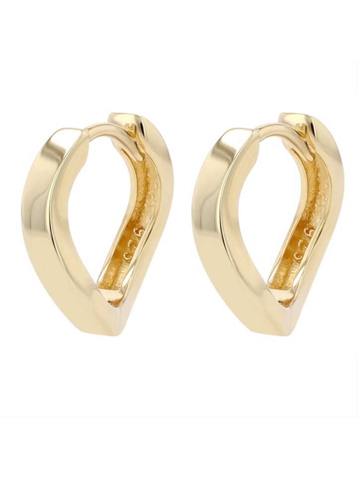 Damen Creolen aus 925 Silber in gold