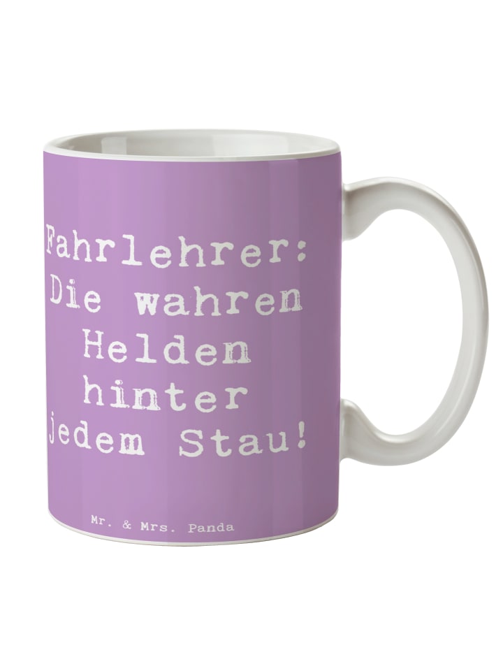 Kaffeetasse Spruch Fahrlehrer Helden mit Spruch in Lavendeltraum