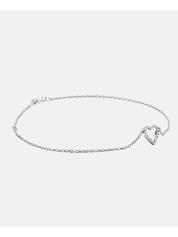 Armband aus 375 Weißgold mit Diamant