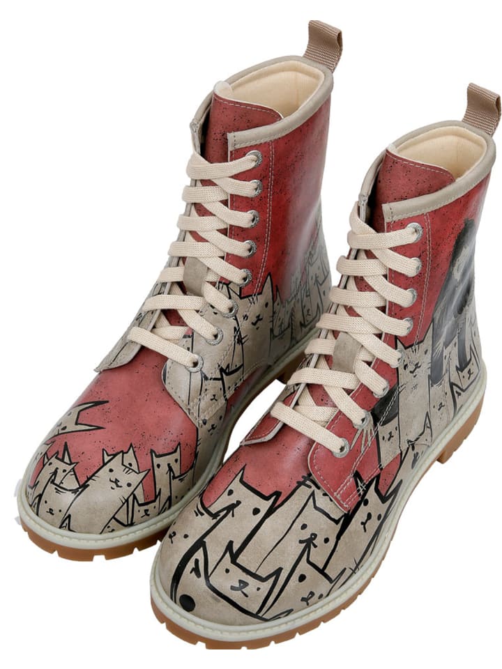 Boots Bad Cats Mad Cats in Rot