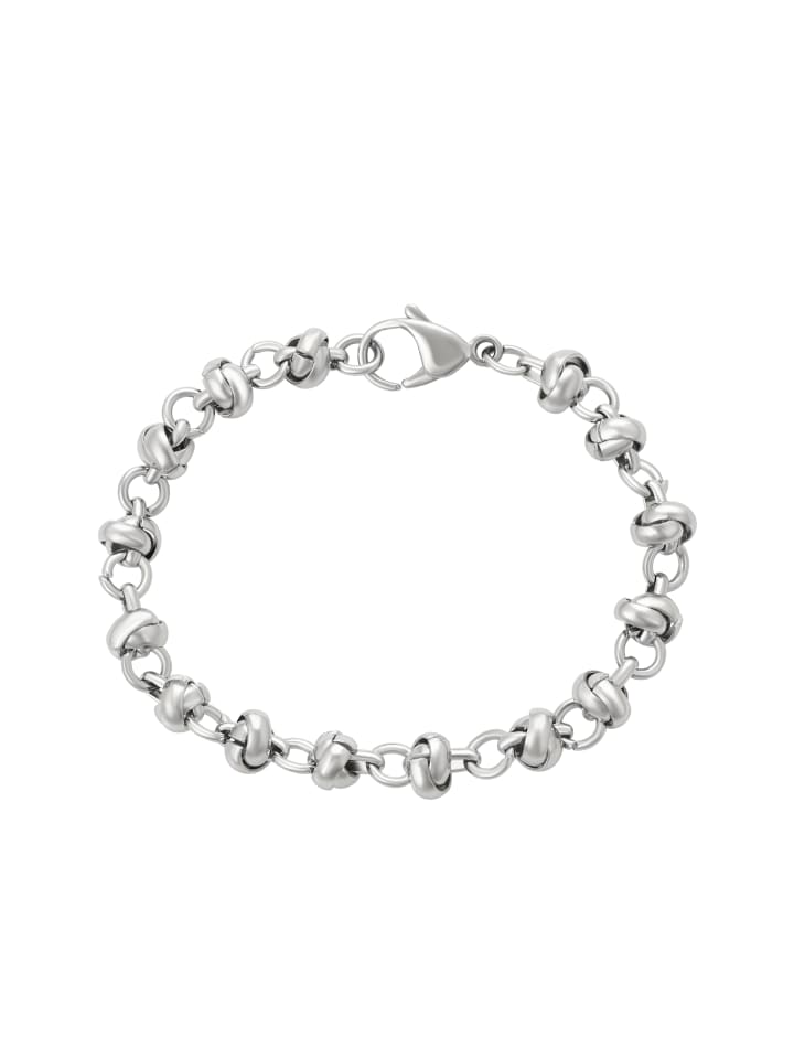 Women Round Link Bracelet in Silver