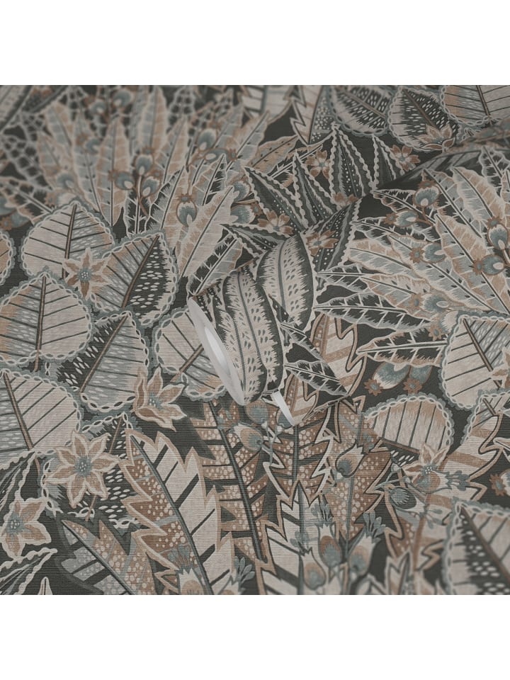 Tapete Tropical Rhapsody in Sandstein-Grau
