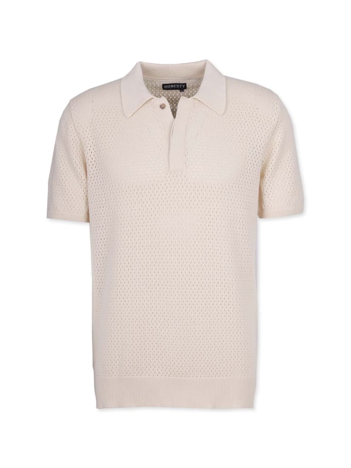 Shirt " Ajour Polo " in cream