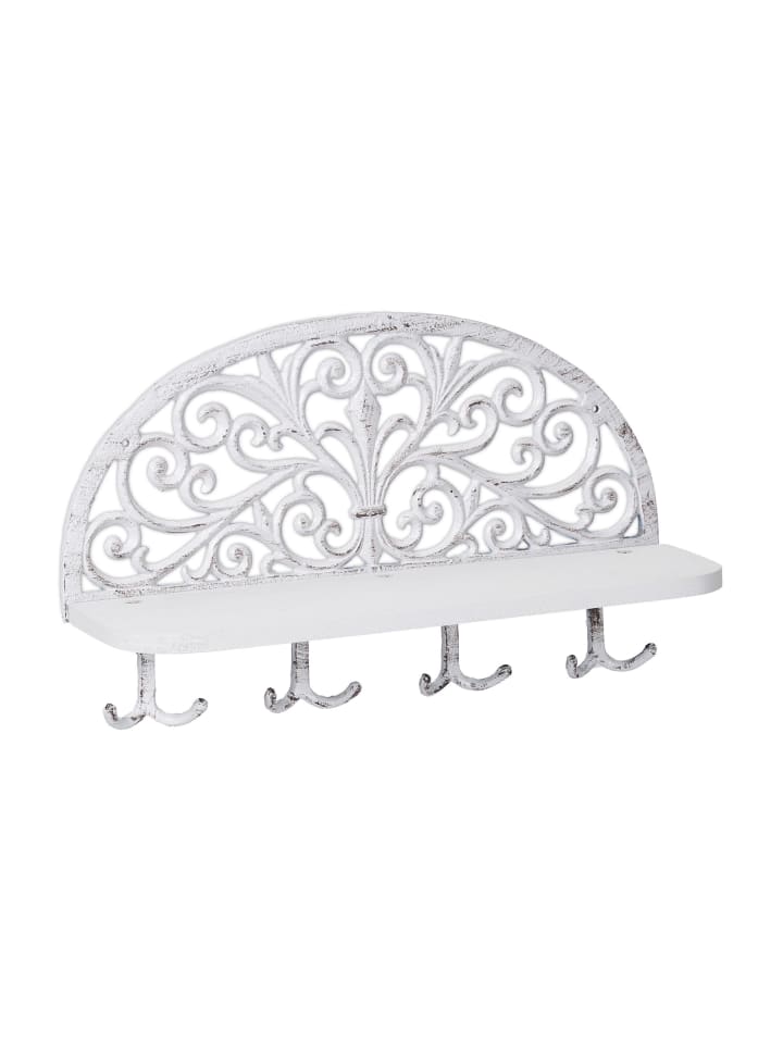 Wandgarderobe in Weiß - (B)39x (H)23 x (T)11,5 cm
