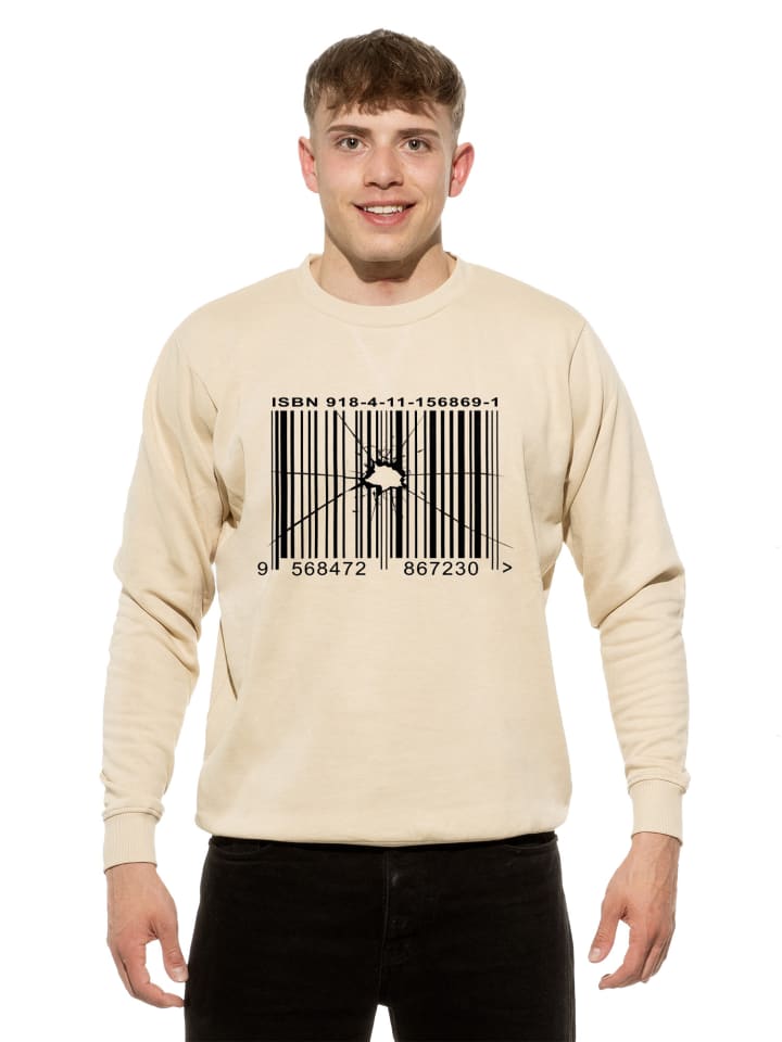 Sweatshirt Barcode - Out of Order in Beige