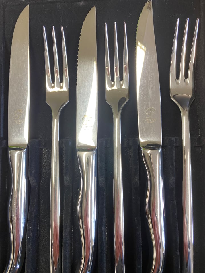 Steakset 6tlg. silber