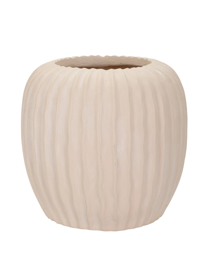 Cremefarbene Magnesiumvase, ø 26,5 x 26 cm