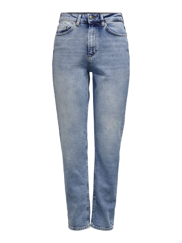 Mom Jeans in Light Blue Denim