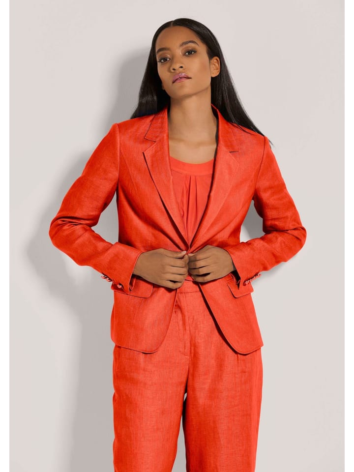 Leinenblazer in blutorange