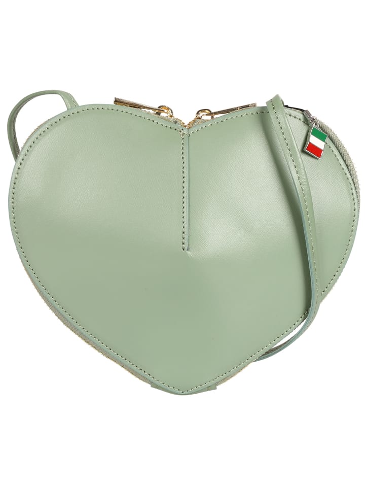 Florence Umhängetasche Leder lindgrün ca. 22cm