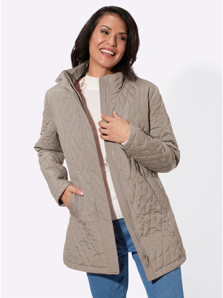 Steppjacke in sesam