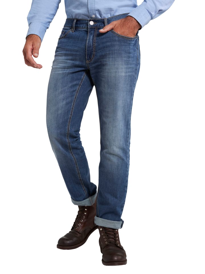 Jeanshose in mattes jeansblau