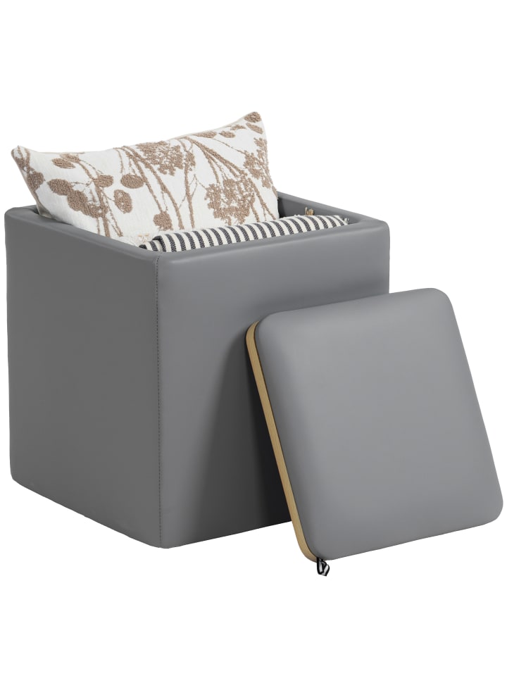 Sitzhocker in Grau 40L x 40B x 40H cm