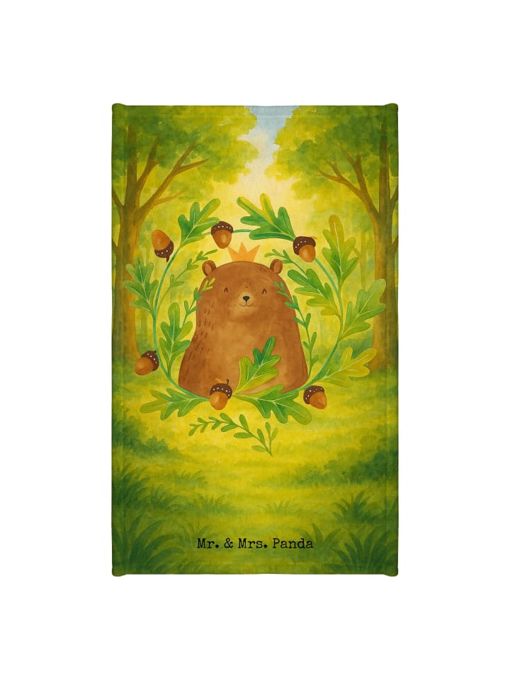 Handtuch Bär König Design ohne Spruch in Weiß