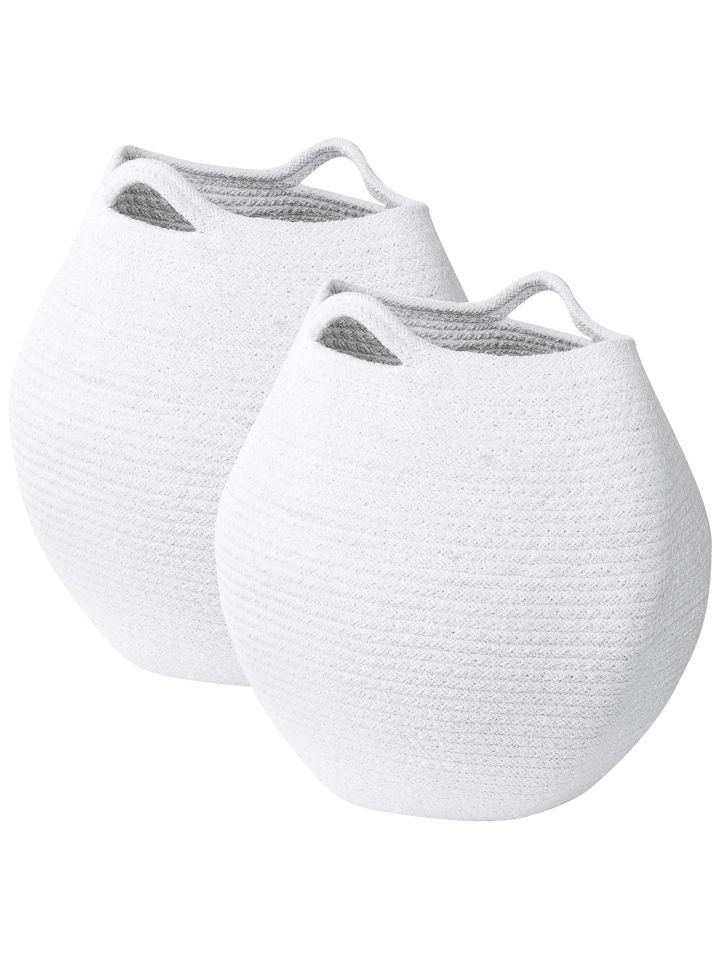 2er-Set Korb PANJGUR in Weiß