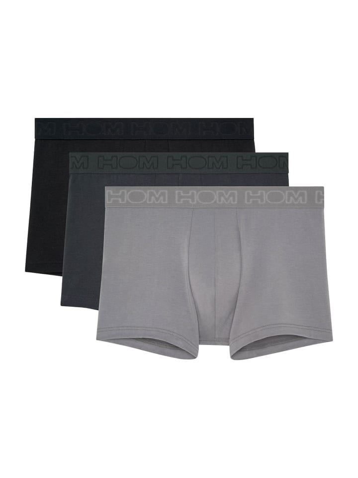 Boxershort 3er Pack in Schwarz/Grau