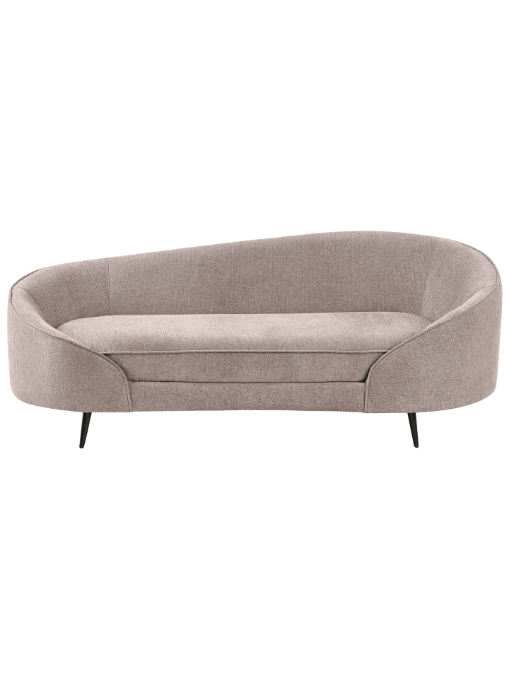 3-Sitzer Sofa SAVAR in Braun/Schwarz - (W) 183 x (H) 69 x (L) 84 cm