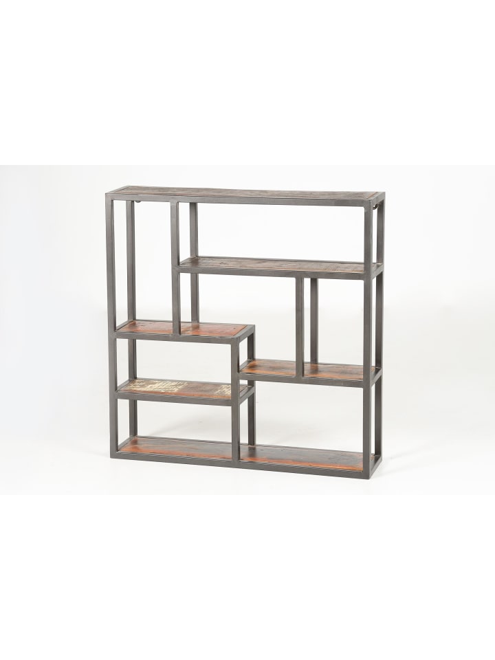 Hängeregal aus recyceltem Holz in Brown