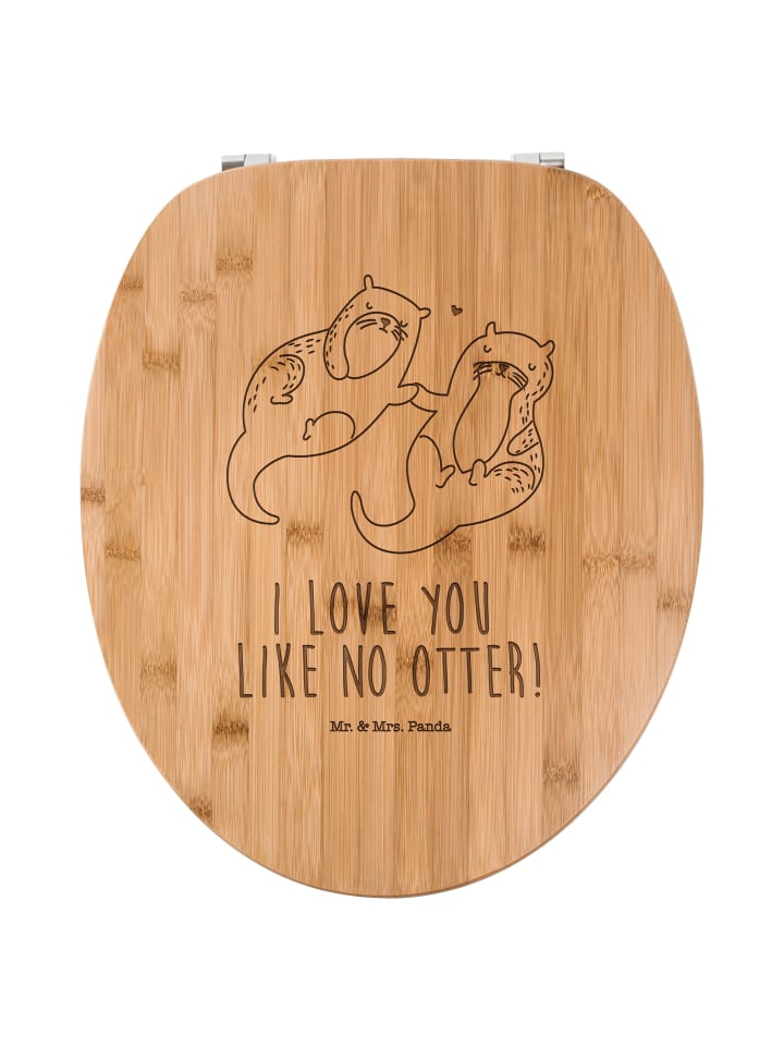 Toilettensitz Otter Hände halten mit Spruch in Transparent