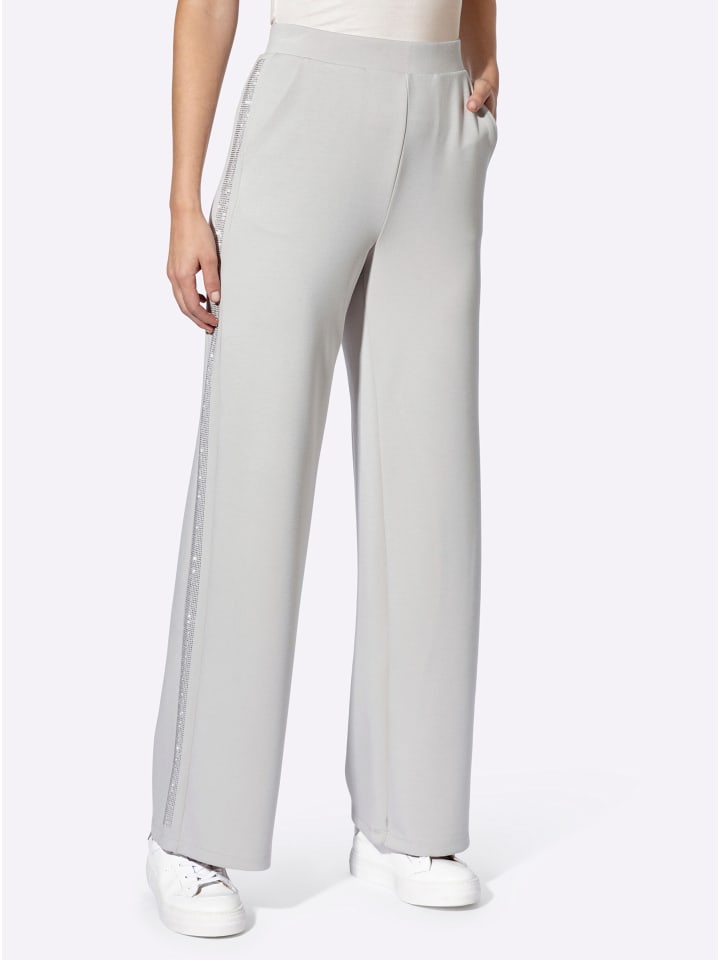 Jersey-Hose in hellgrau