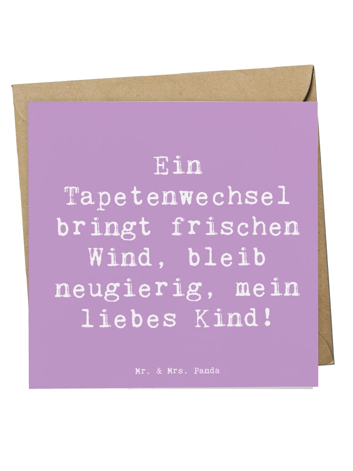 Grußkarte Spruch Umzug neue Stadt mit Spruch in Lavendeltraum