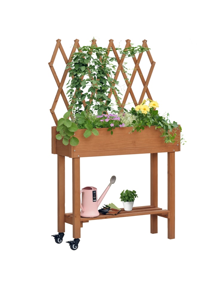 Hochbeet in Braun 79L x 29B x 130H cm