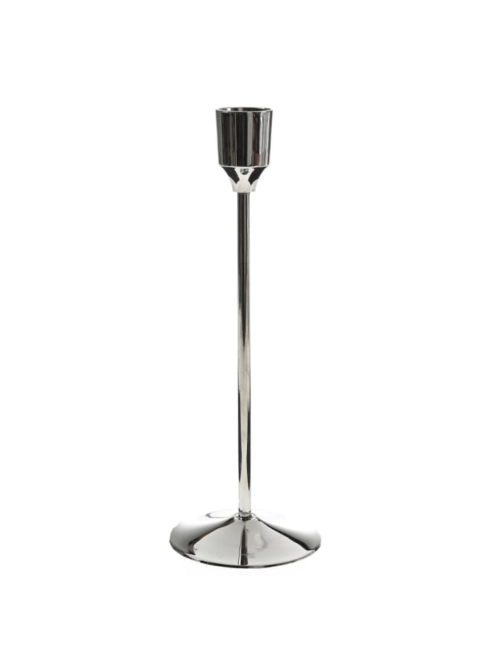Stabkerzenhalter Kerzenständer H: 20,5cm in silber