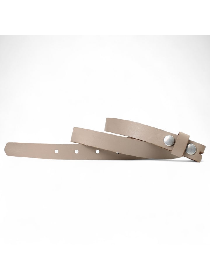 Ledergürtel Wechselgürtel in Taupe