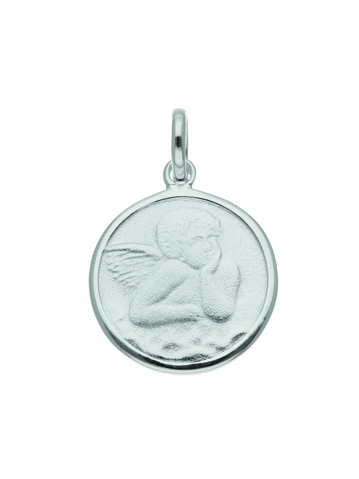 Damen 925 Silber Anhänger Amor Ø 12 mm in silber