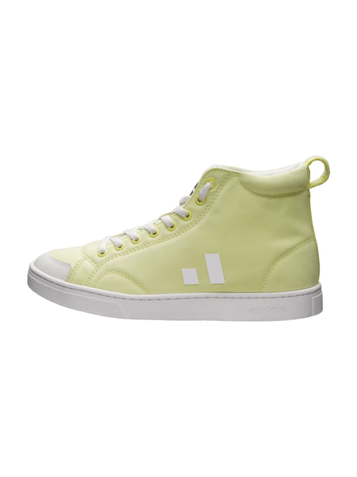 Canvas Sneaker Active Hi Cut in Lime Yellow | Just White
