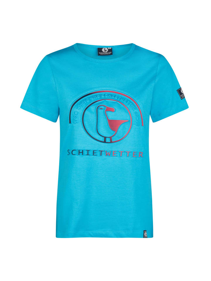 T-Shirt "Mara", 3D-Print in azuro