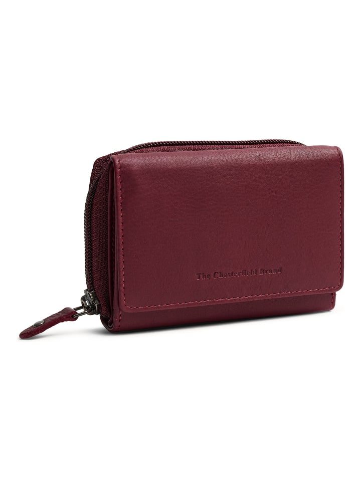 Zelan Geldbörse RFID Schutz Leder 12 cm berry