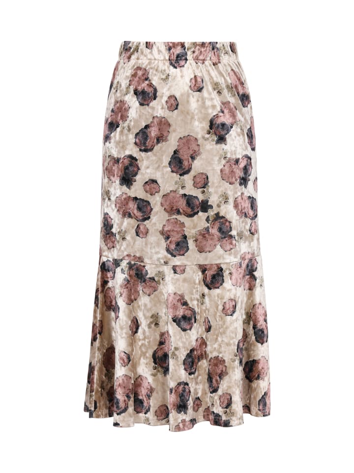 Women Skirt in Beige Multicolor