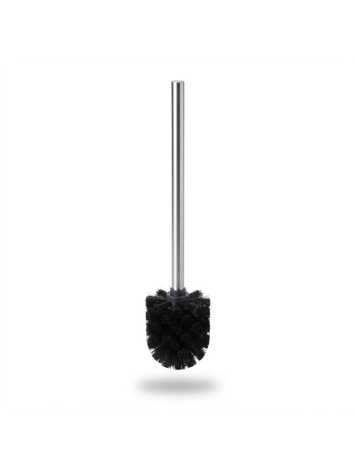 12 x WC-Bürste-Set in Schwarz/ Silber - (L)35,5 x (Ø)8 cm