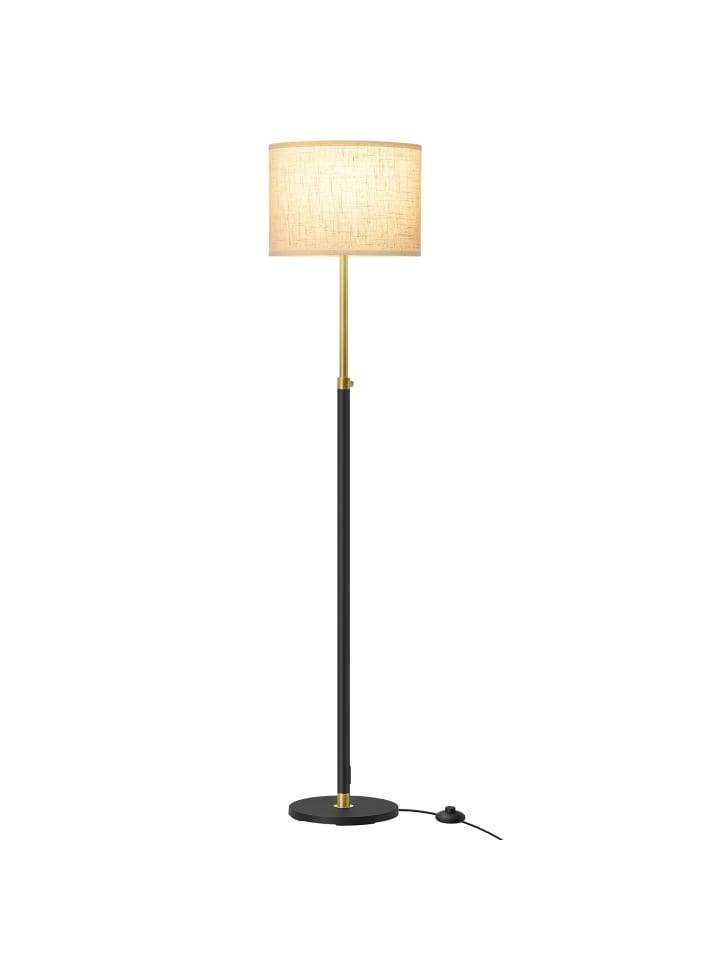 Stehlampe Lusia in Gold-Schwarz - (B)30 x (H)(140-170) x (T)30 cm