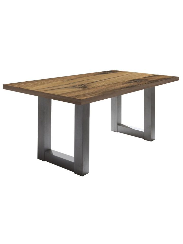 ESSZIMMERTISCH Eila 4 180 x 90 x 75 Esstisch Graphit/Plankeneiche