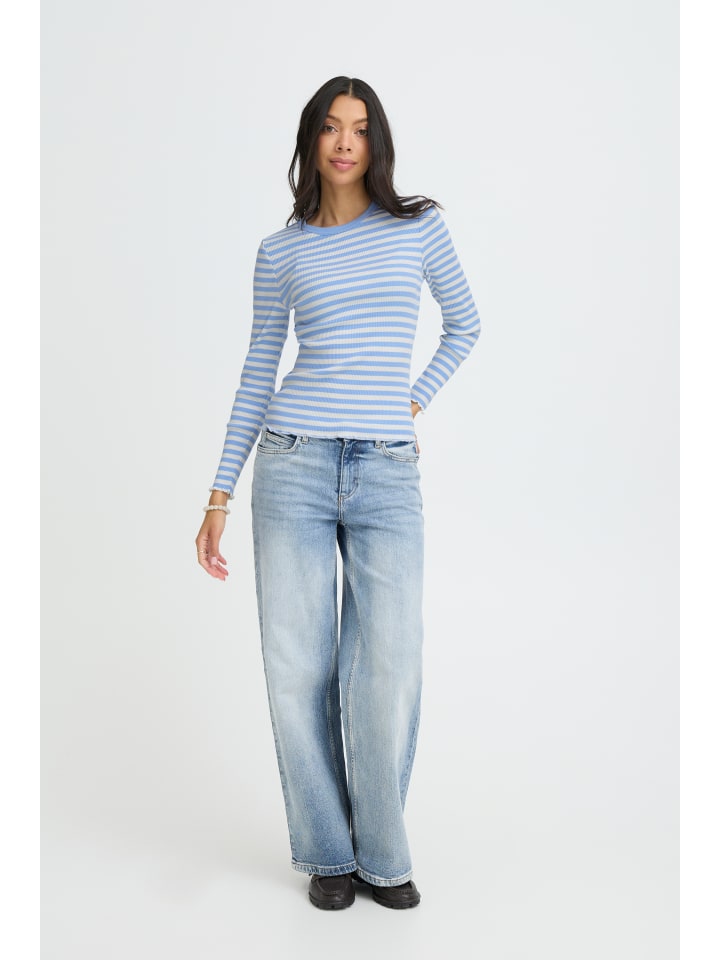 Langarm-Shirt BYSINNE Tight fit in DELLA ROBBIA BLUE STRIPE
