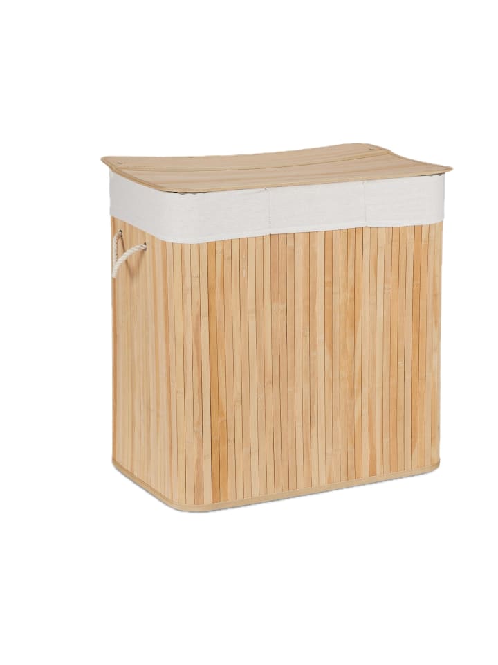 Wäschekorb in Natur - (B)62,5 x (H)62 x (T)42,5 cm