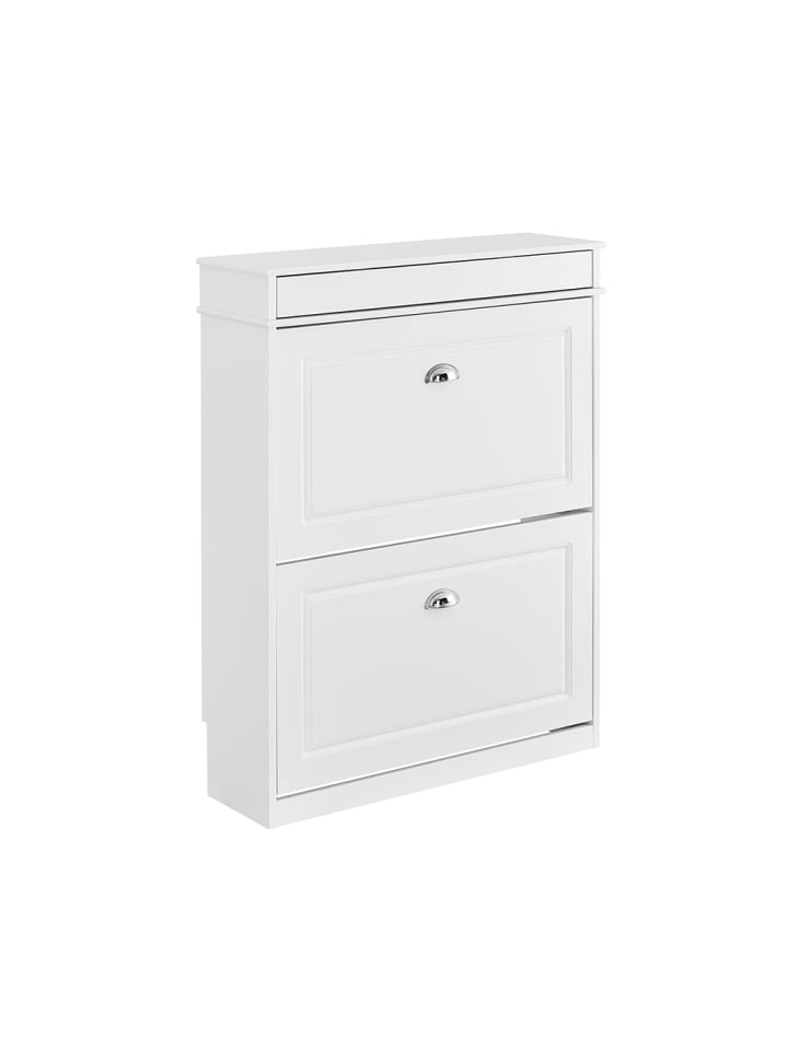 Schuhschrank in Reinweiß - (W) 24 x (H) 96 x (L) 75 cm