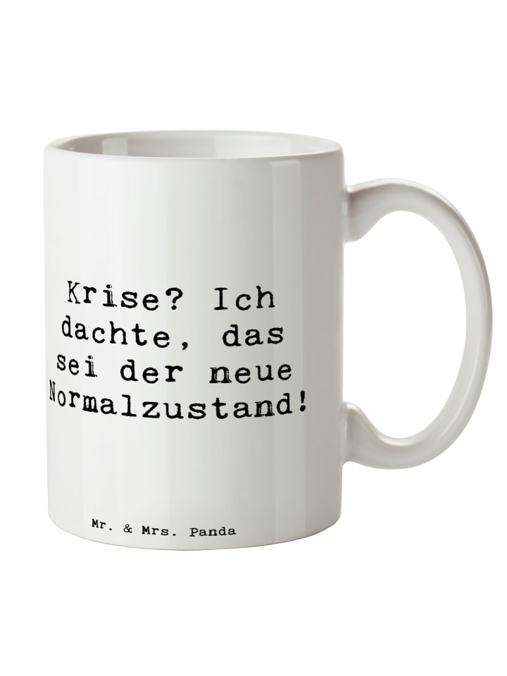 Tasse Gelassenheit in Krisen mit Spruch in Weiß