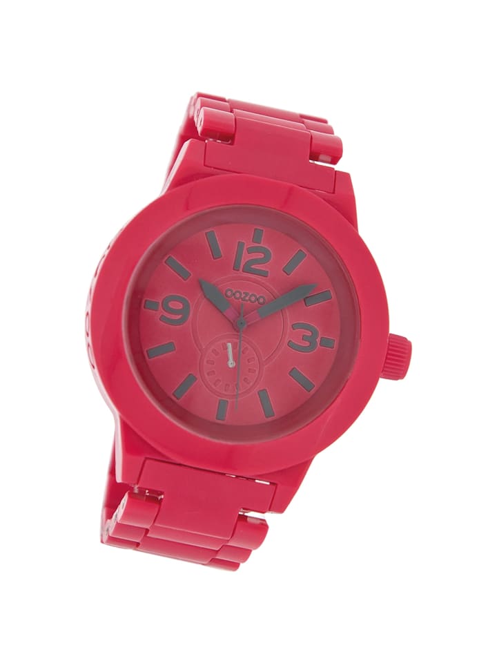 Analog-Armbanduhr Oozoo Timepieces pink groß (ca. 45mm)